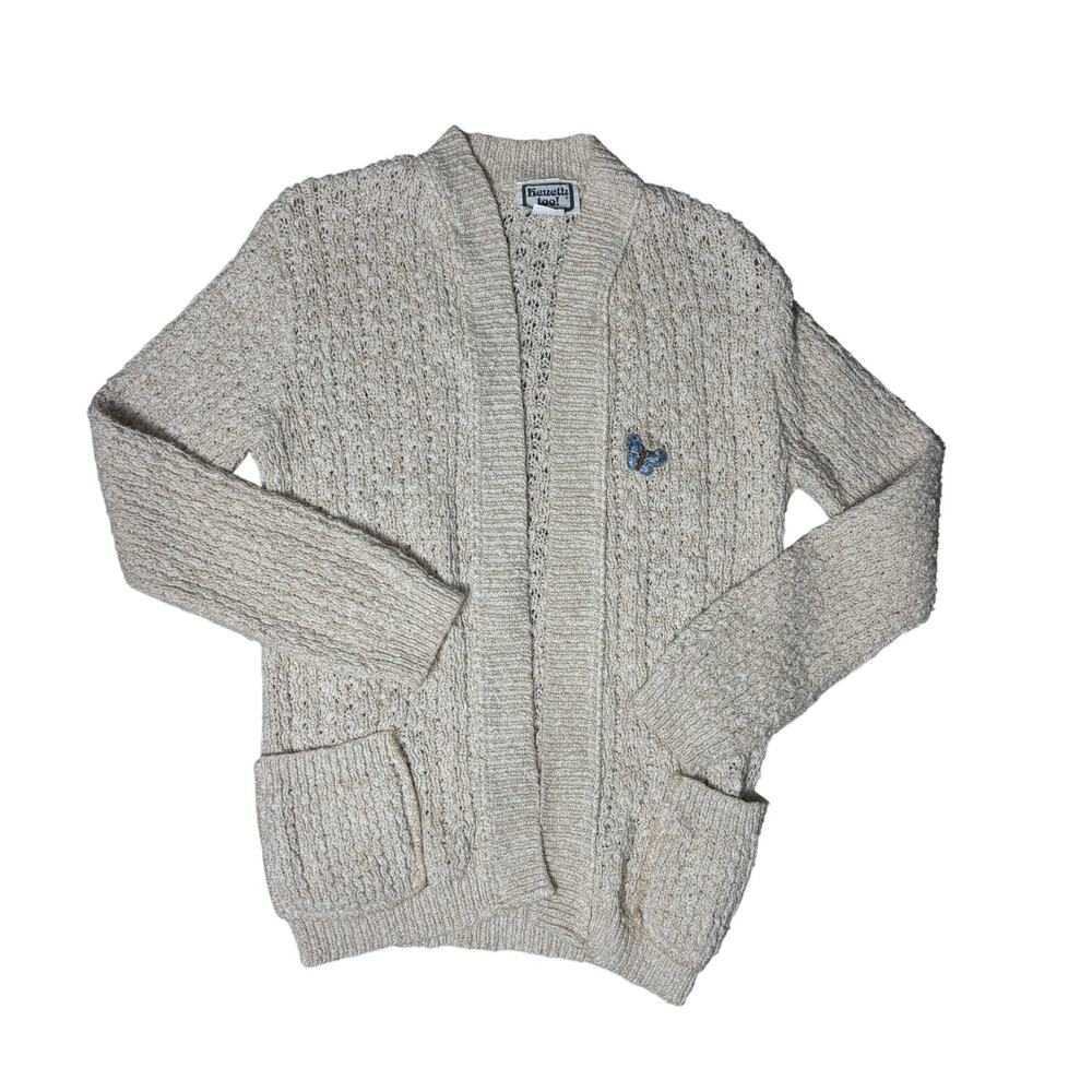 Vtg Keneth too! crotchet butterfly cardigan